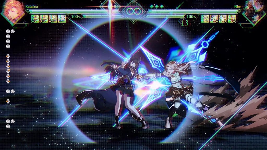 Screenshot taken seconds before Nier destroys Katalina thanks to a nice dodge