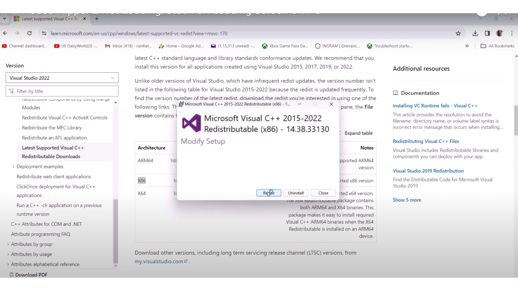 Setup screen for Visual Studios C++ to run House Flipper 2