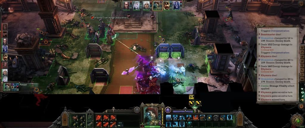 Warhammer 40K Rogue Trader: Pasqal Plasma Lord Build combat screenshot