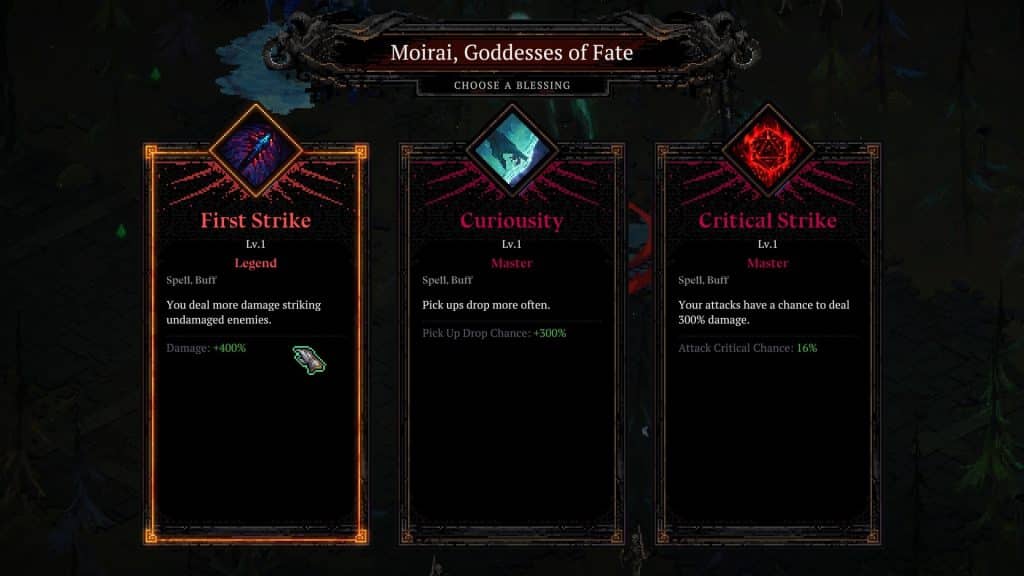 The Moirai's boons