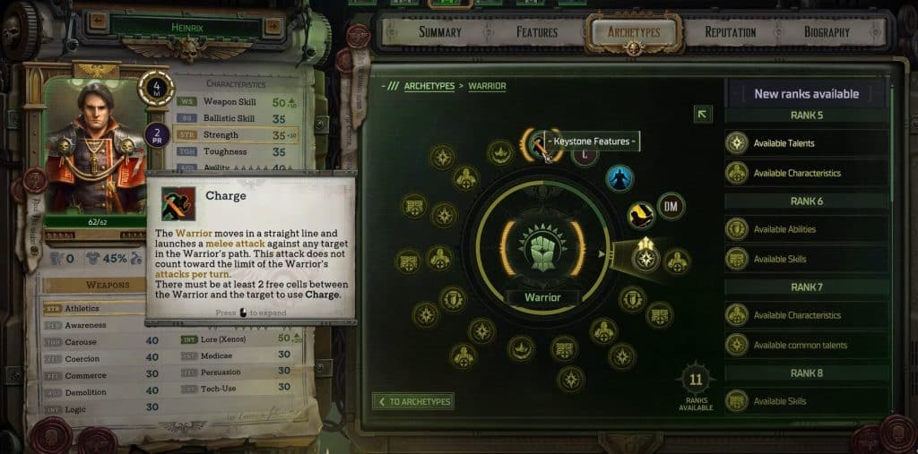 Warrior Archetype in rogue trader