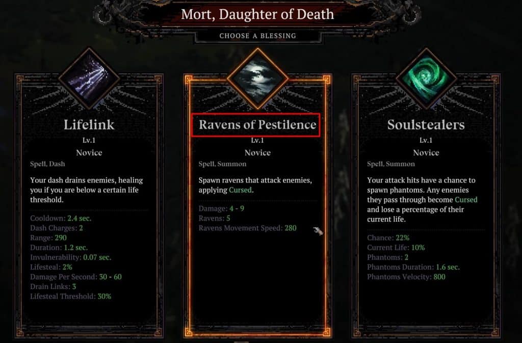 Ravens of pestilence in the game. 