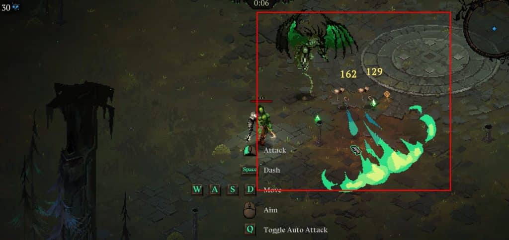 Dragon dealing damage
