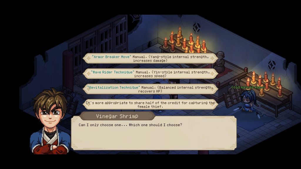 Dialogue that allows you to choose the Revitalization Technique