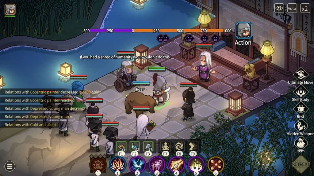 Fighting a sect leader