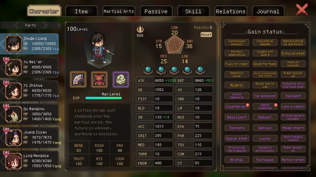 Screenshot of a player's stats page with a Legendary Fan