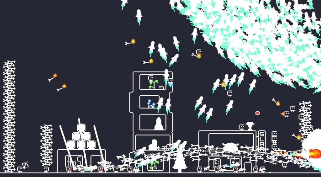 Raining missiles on the rock in(the) Gnorp Apologue