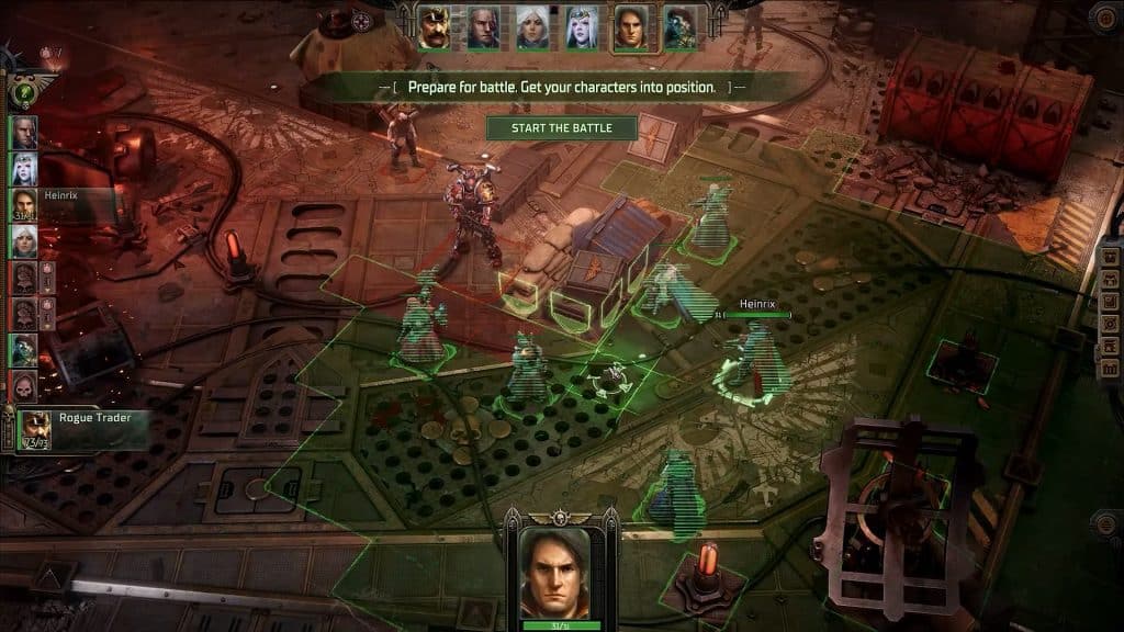 Rogue Trader combat screenshot