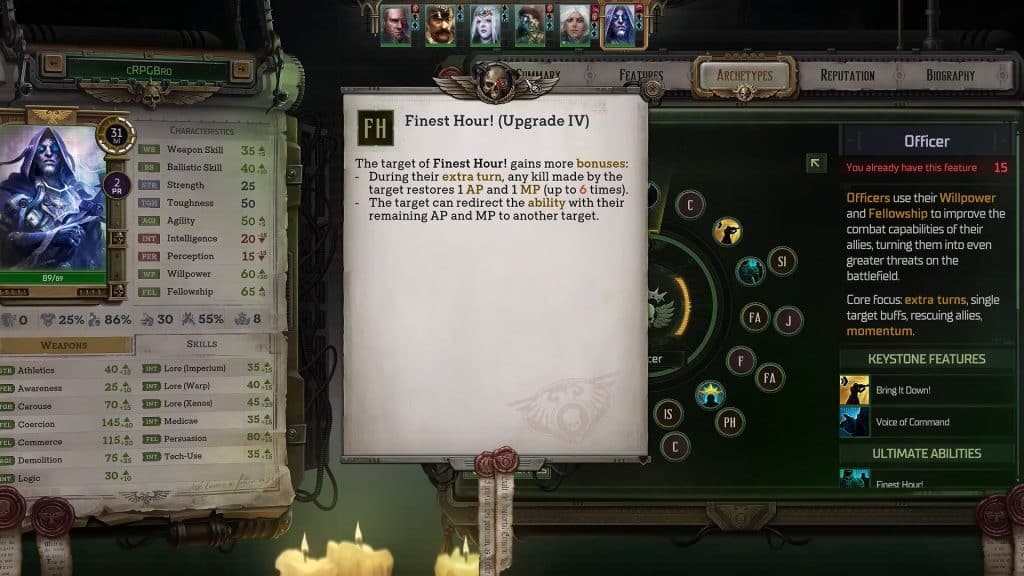 Finest Hour! Heroic Act upgrade 4