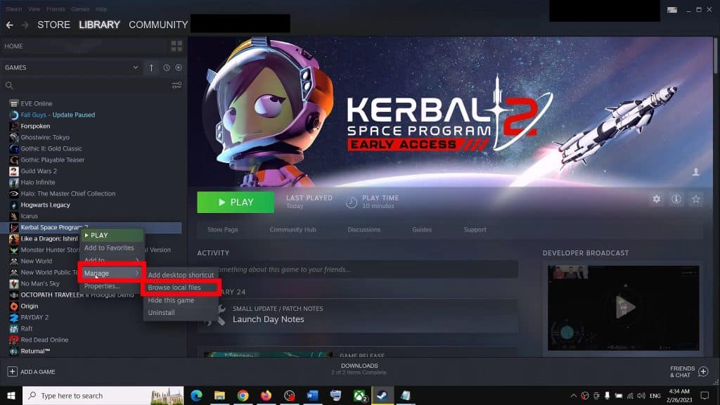 Browse local files option