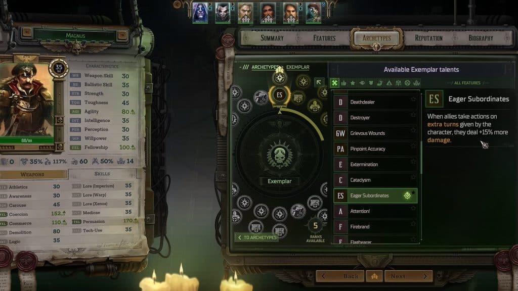 Officer Noble Build Guide (Best Archetype Buffer & Party Face) in Warhammer 40K Rogue Trader - Exemplar