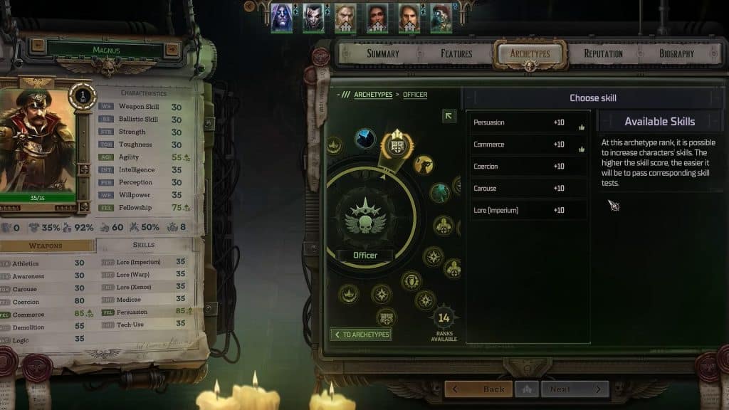 Officer Noble Build Guide (Best Archetype Buffer & Party Face) in Warhammer 40K Rogue Trader - Officer Levels