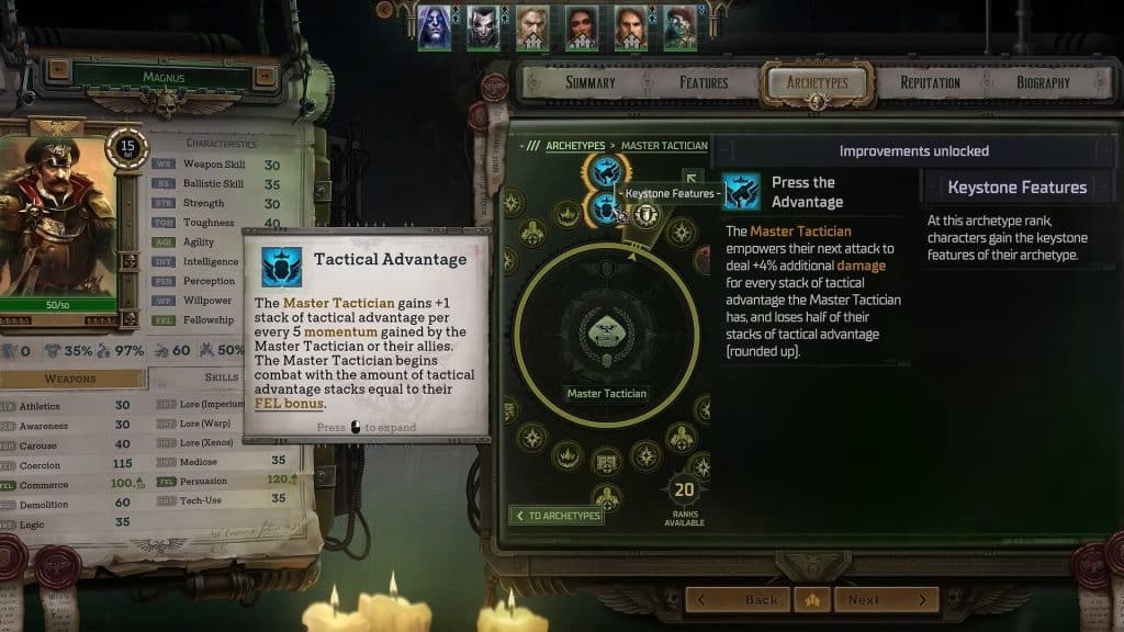 Officer Noble Build Guide (Best Archetype Buffer & Party Face) in Warhammer 40K Rogue Trader - Master Tactician