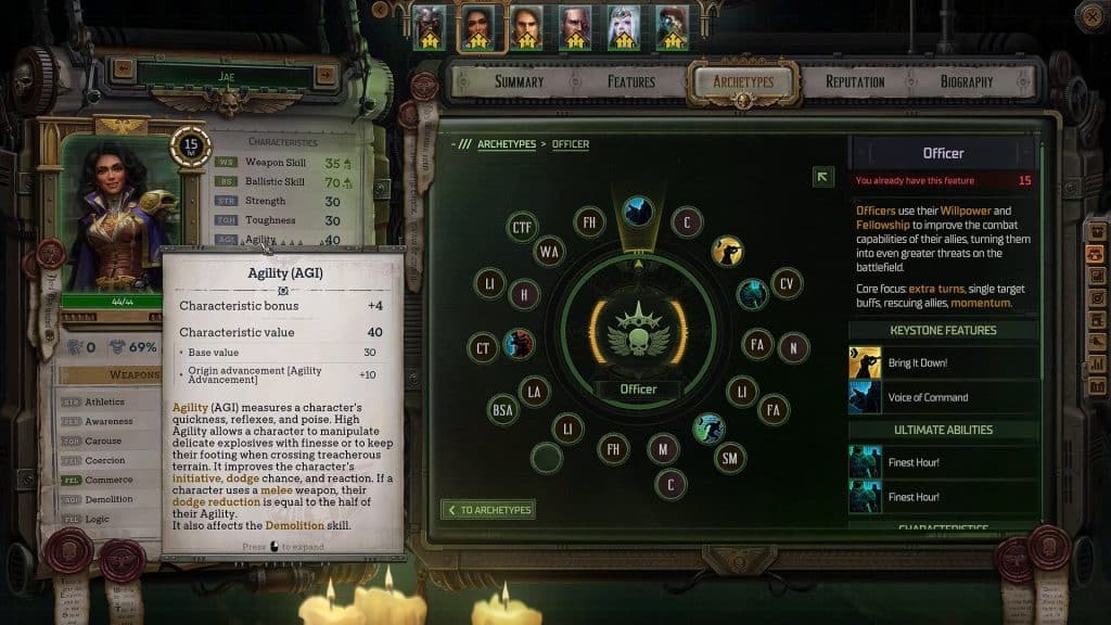 Jae Officer & Grand Strategist Build Guide in Warhammer 40K Rogue Trader