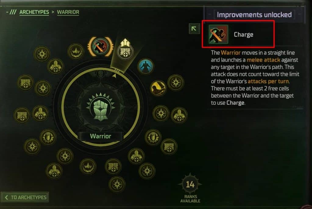 Charge ability for warrior