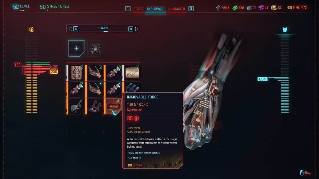 Cyberpunk 2077: Best Cyberware Tier List Phantom Liberty - Mid Tier