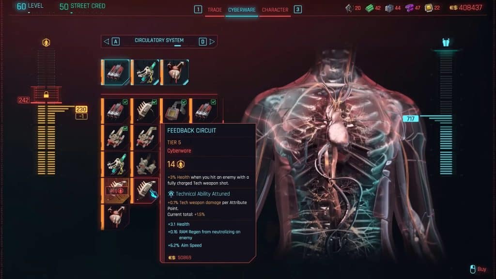 Cyberpunk 2077: Best Cyberware Tier List Phantom Liberty - Low Tier