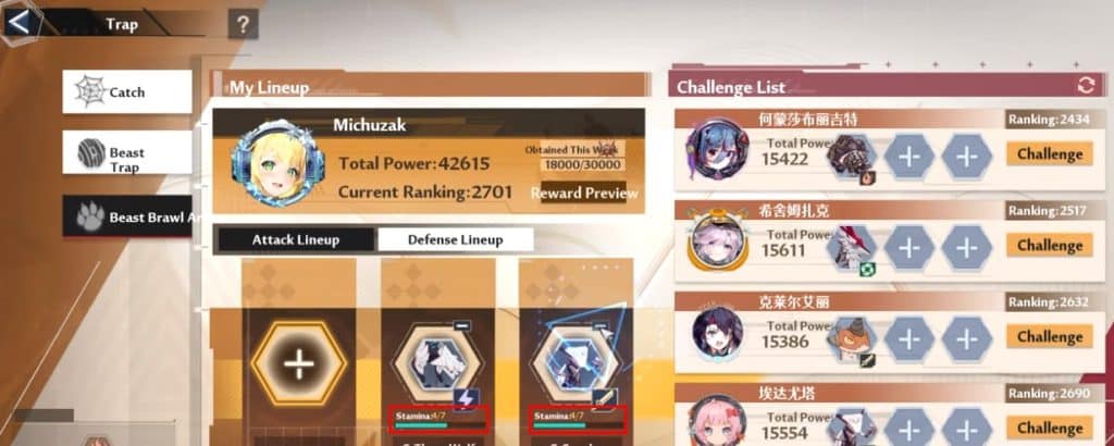 ToF Stamina
