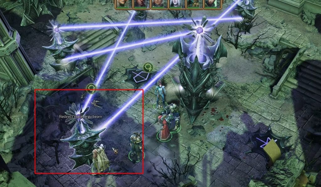 Third energy beam to redirect