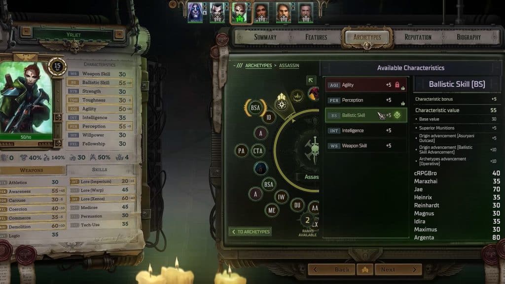 Yrliet Sniper Assassin Build Guide in Warhammer 40K Rogue Trader - Assassin Part 3