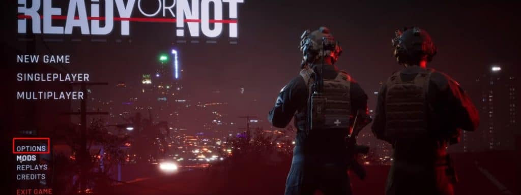Ready or Not main menu screenshot