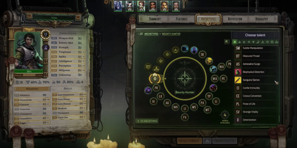 Idira Spellcaster Psyker Build Guide in Warhammer 40K Rogue Trader - Bounty Hunter Part 1