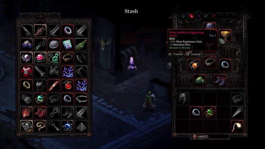 Mythic item in the Stash