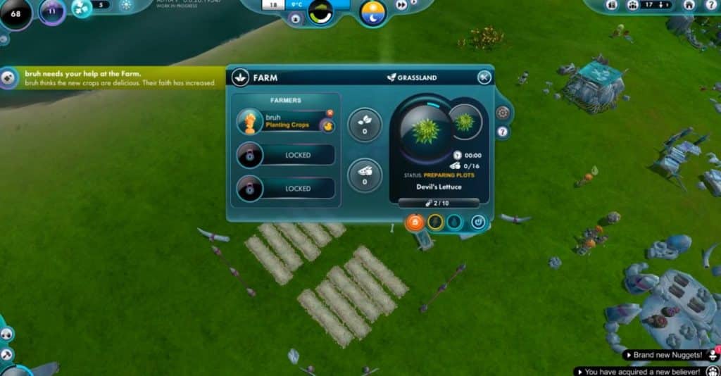 Planting crops