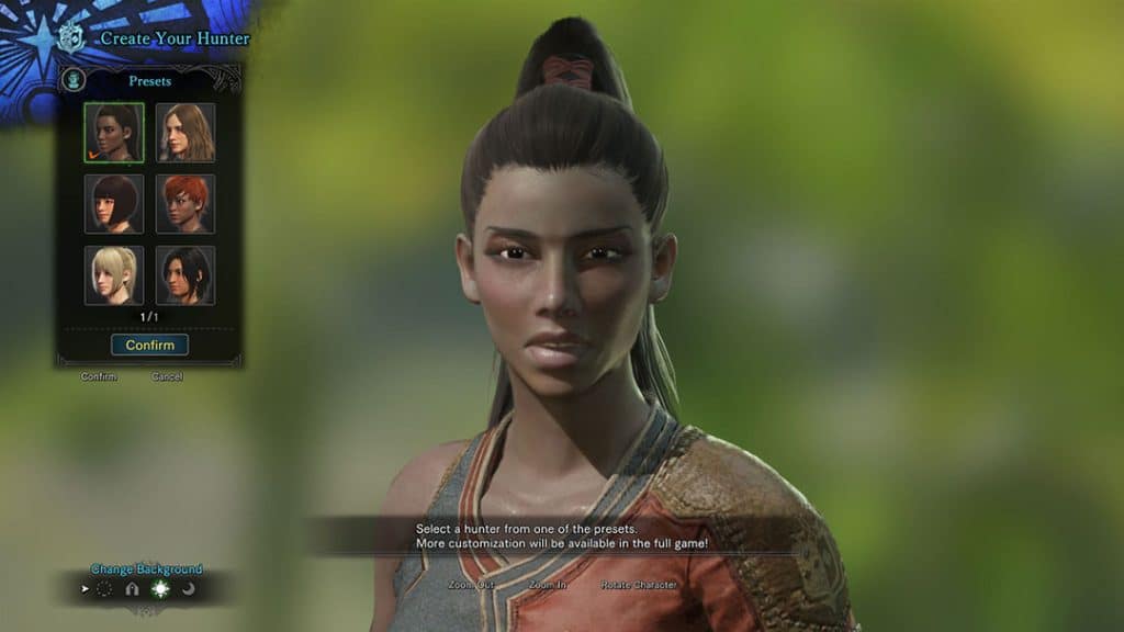 Character Creation in Monster Hunter: World
