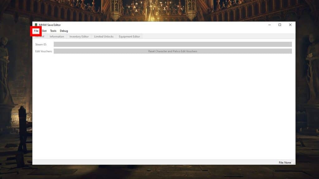 Save Editor usage - step 1