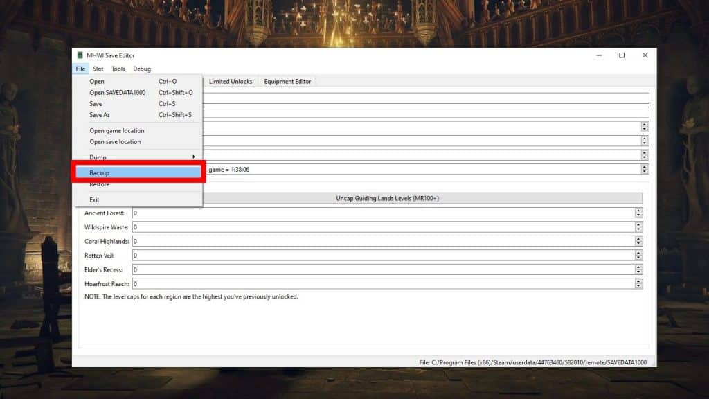 Save Editor usage - step 4