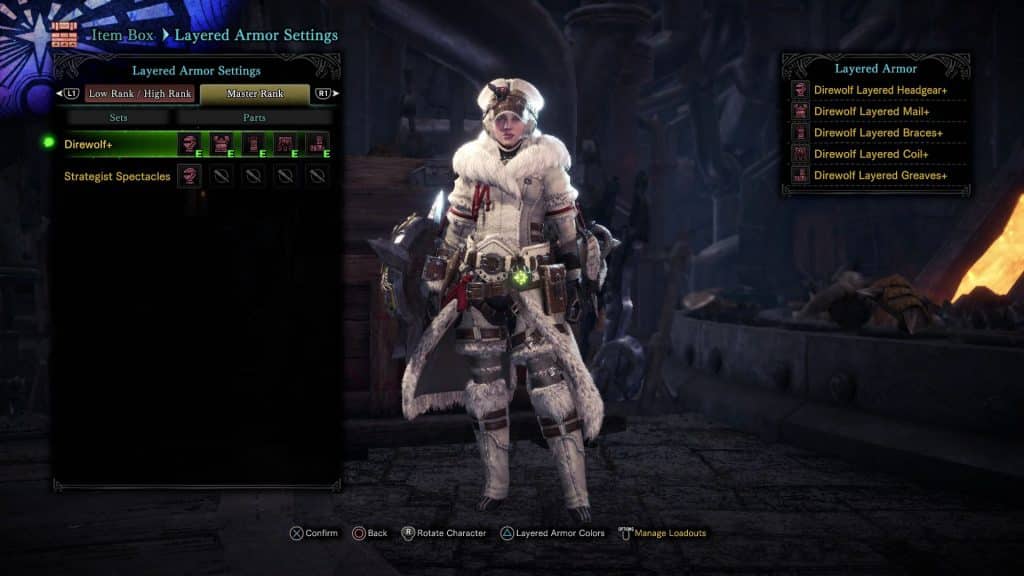 Equipping Layered Armor