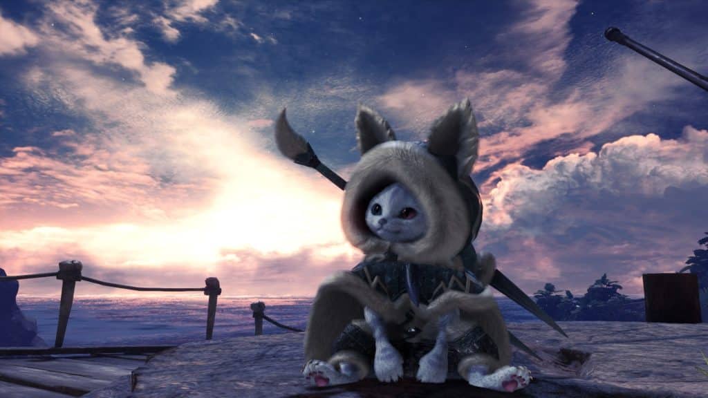 A Palico chilling