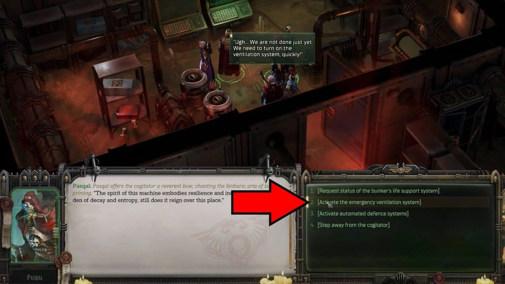 Warhammer 40K Rogue Trader: Ancient Bunker - Restore the Ventilation System - Step 10