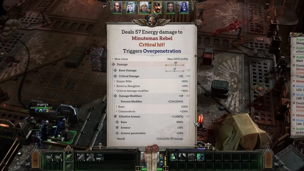 Example of how much damage Argenta can do as a Sniper