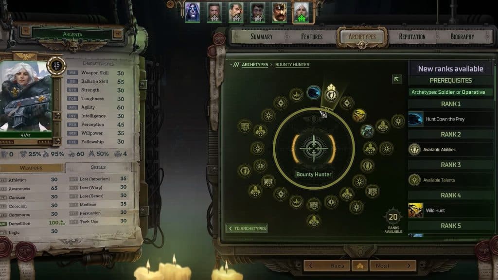 Warhammer 40K Rogue Trader: Argenta Sniper Build Guide - Bounty Hunter part 1