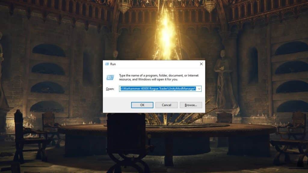 The run command window
