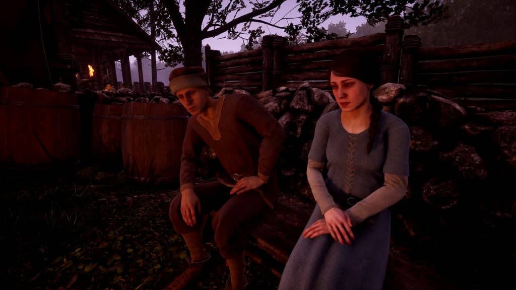 Villagers mingling