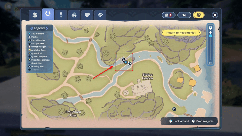 The Twins quest rewards map location