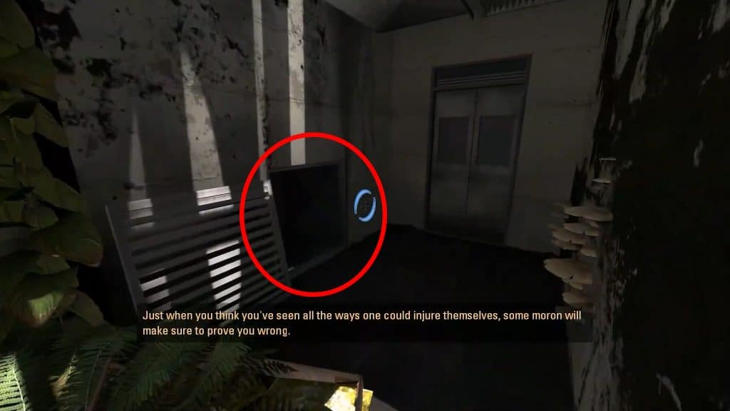 Vent leading to the secret room