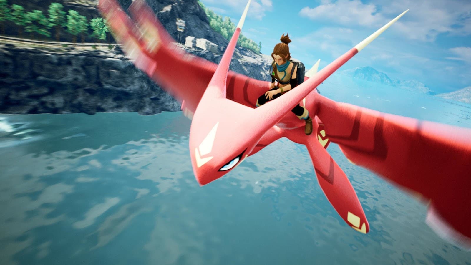 Flying through the world in Palworld