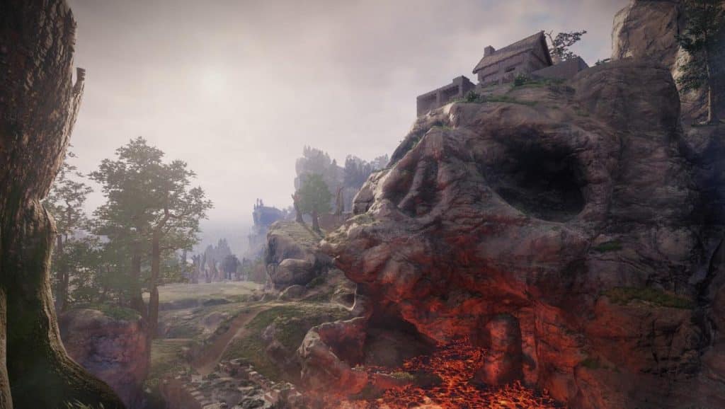 Enshrouded Skull-Looking Mountain