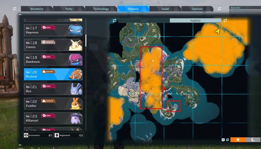 Rushoar locations