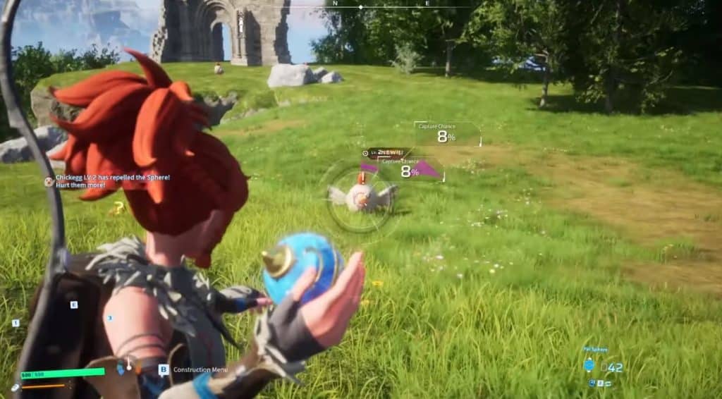 Throwing a sphere at the Pal