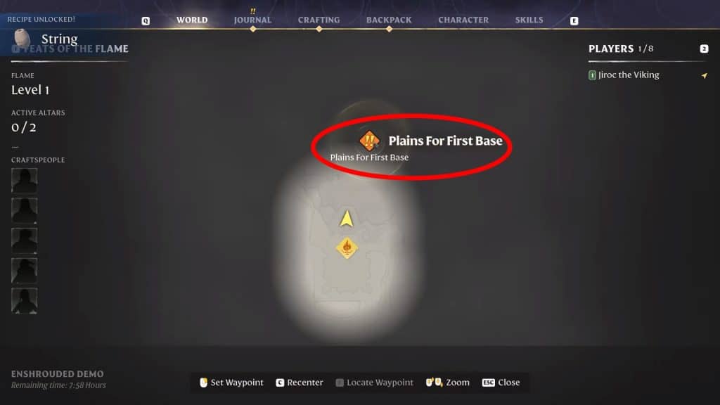 Plains For First Base quest marker