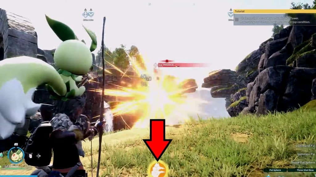 Palworld Partner Skill Example - Lifmunk Recoil