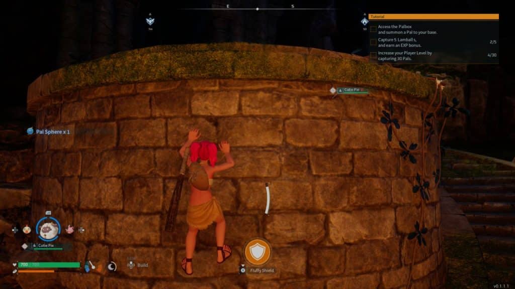 Climbing in Palworld