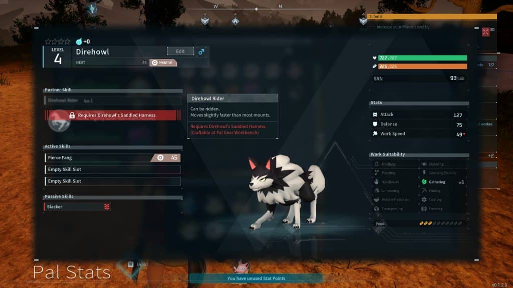 Direhowl, an example of another rideable Pal