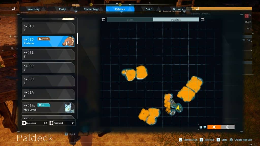 Rushoar habitat map