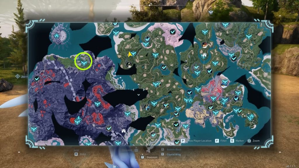 Best Base Locations in Palworld - Ruined Fortress location